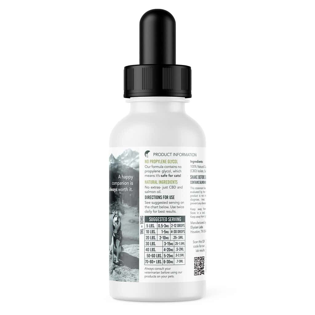CBD for Pets Tincture Side Panel CBD for Pets Tincture Side Panel